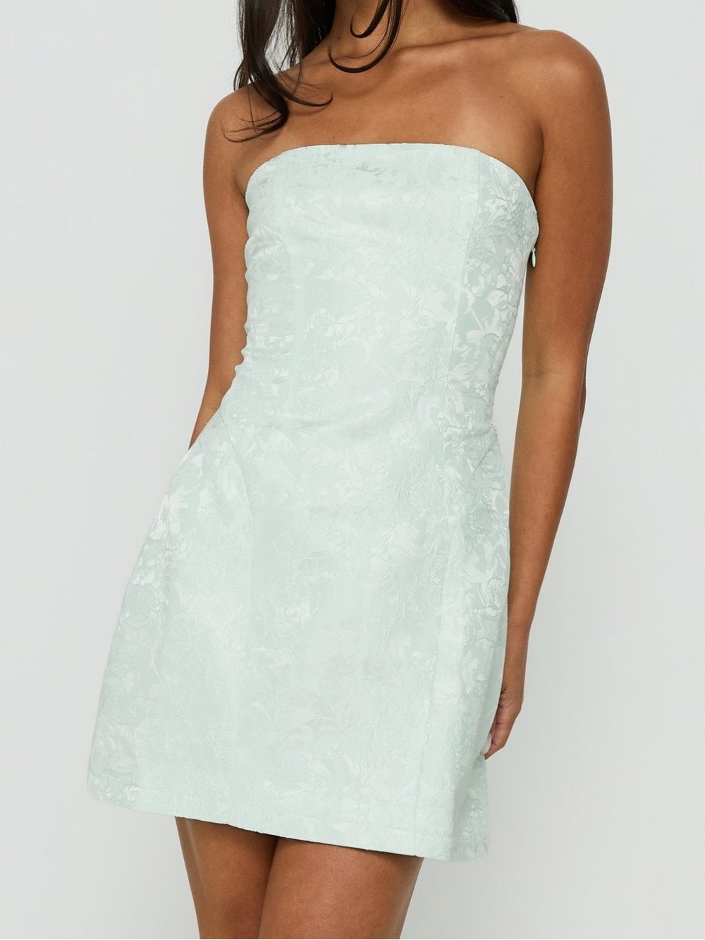 Princess Polly Heaven Sent Strapless Mini Dress Mint Sz 6